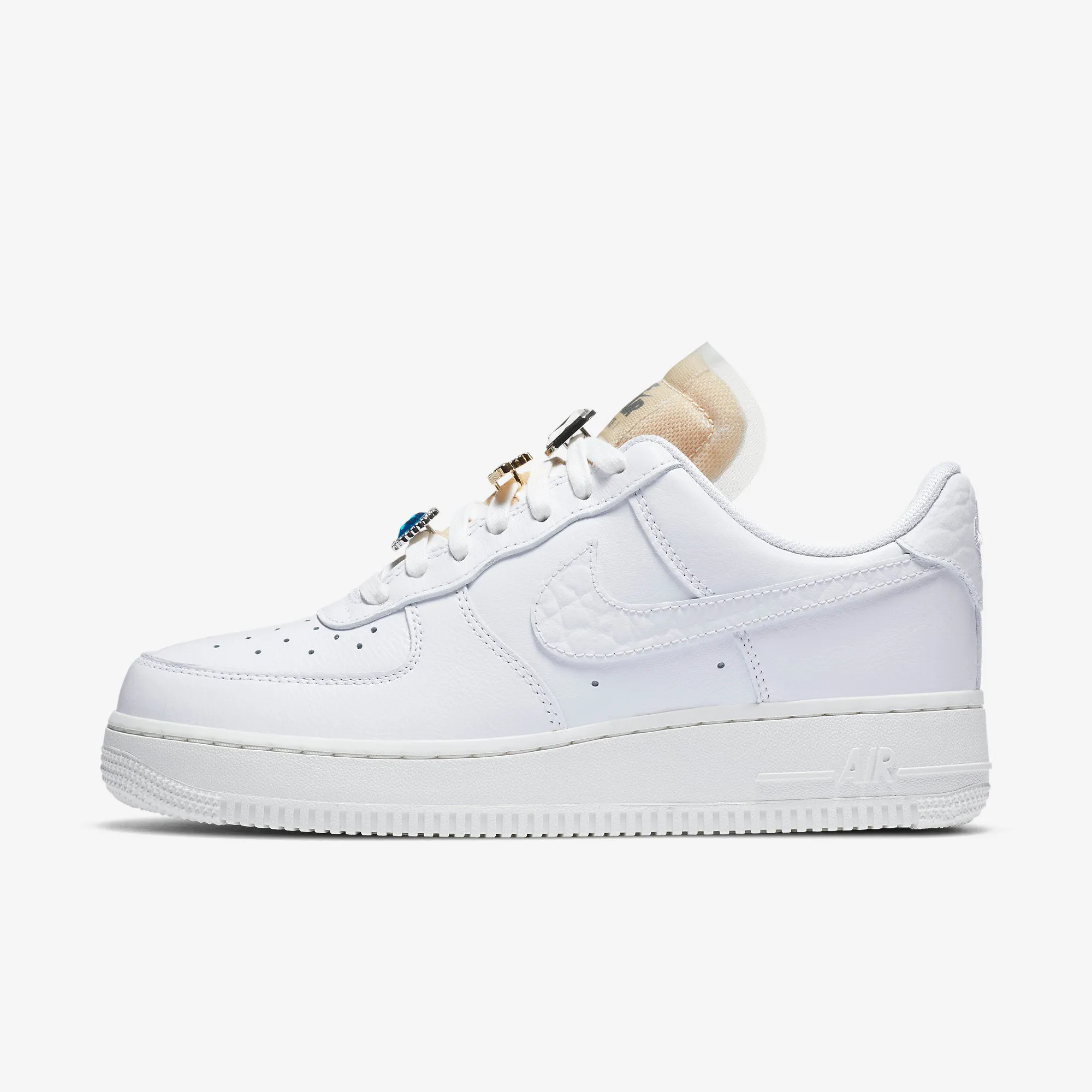 Women's Nike Air Force 1 '07 LX "Bling" (Summit White/Onyx)(CZ8101-100)