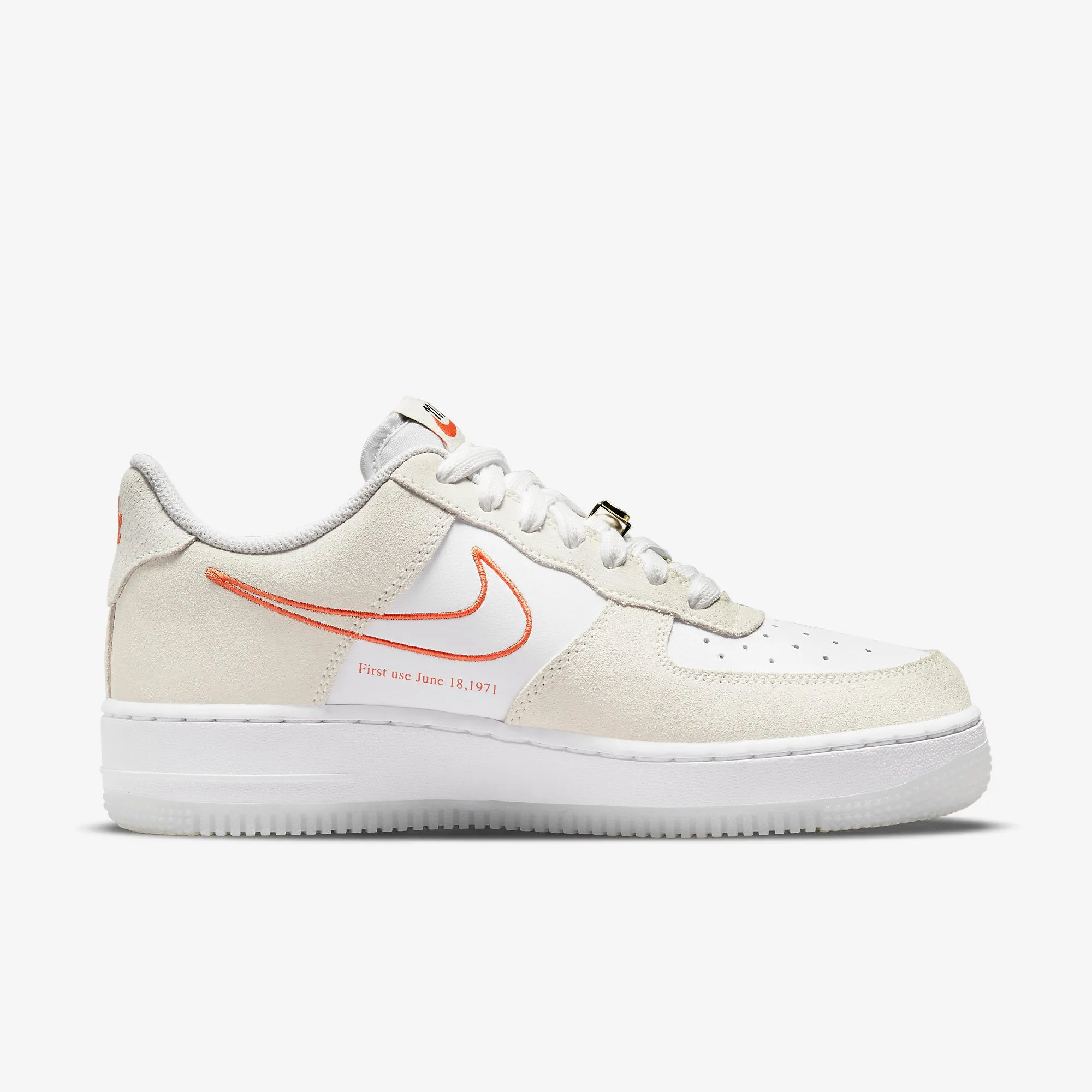Women's Nike Air Force 1 SE "First Use" (Summit White/Sail/Cream/Orange)(DA8302-101)