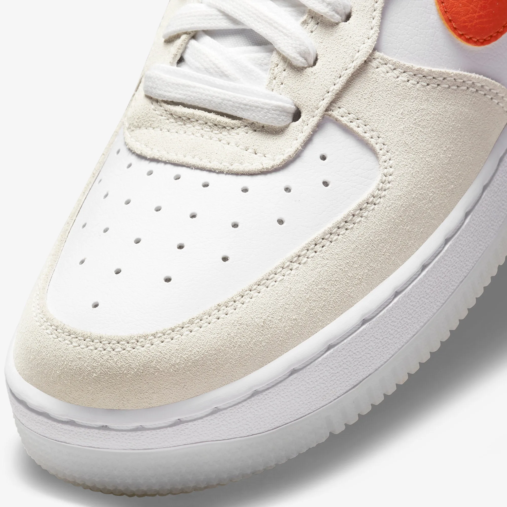 Women's Nike Air Force 1 SE "First Use" (Summit White/Sail/Cream/Orange)(DA8302-101)
