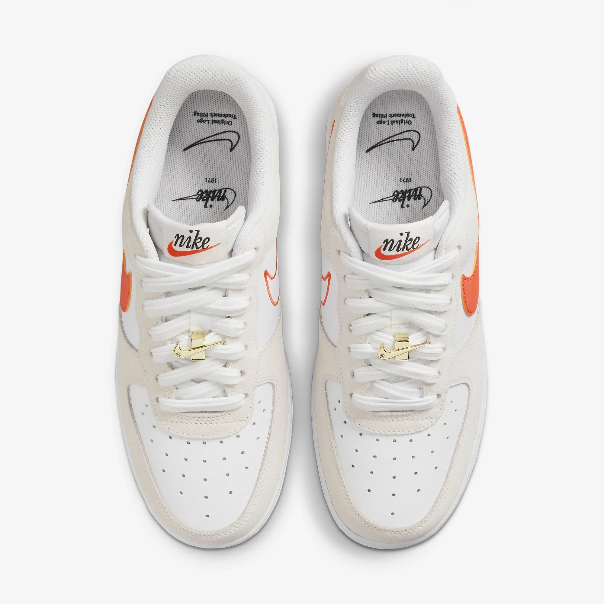 Women's Nike Air Force 1 SE "First Use" (Summit White/Sail/Cream/Orange)(DA8302-101)